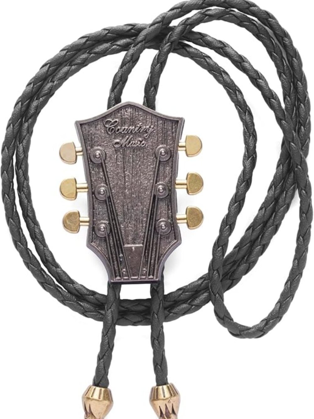 Guitar Bolo Tie For Men Country Music Lover Concert  Western‎ Cowboy Tie